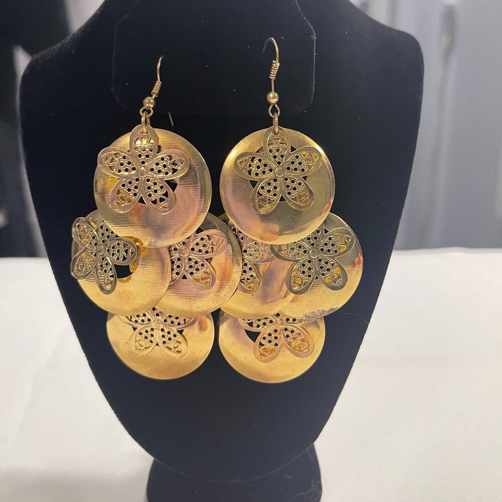 Dangle Medallion Earrings